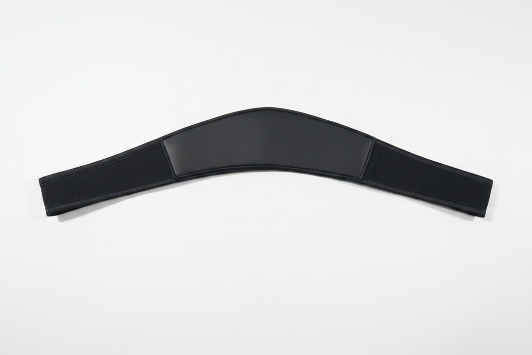 A fabric and neoprene head strap