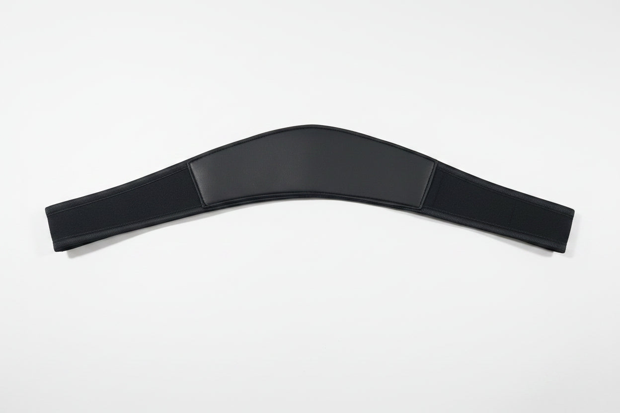 A fabric and neoprene head strap
