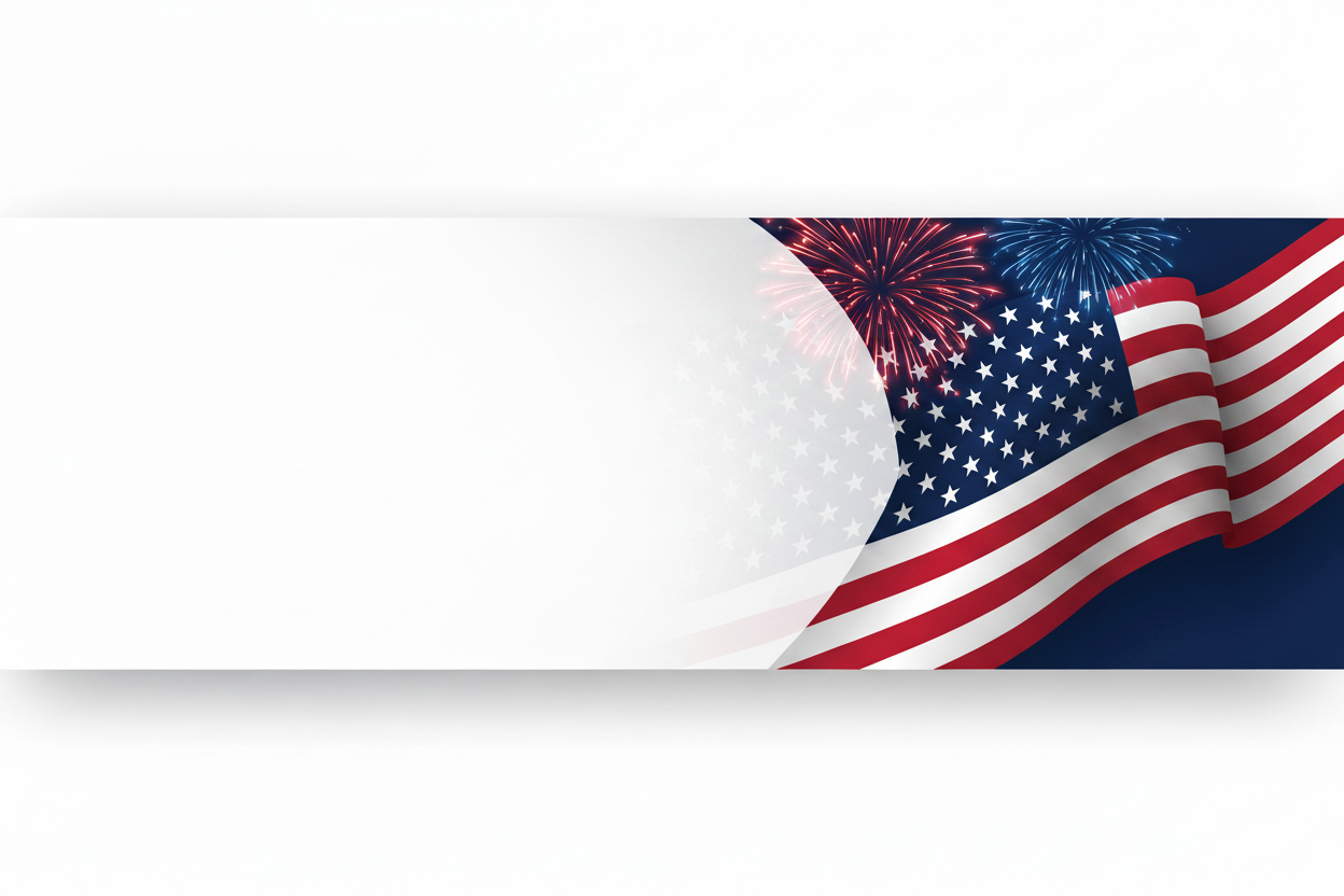 4th of July Banner - No Icons